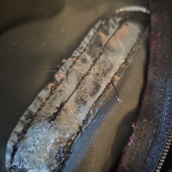 Retro Mickey Unlimited Maroon & Blue Suede Front Embroidered Backpack 10"x8" - Picture 6 of 8